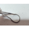 Image 4 : Sterling Silver 18" Necklace and Adjustable Bracelet with Sapphire Gemstones TW: 16.2g