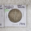 Image 3 : Two United States Walking Liberty 90% Silver Half Dollars: 1941 & 1944