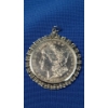 Image 1 : 1885 90% Silver Morgan Dollar In Sterling Silver Bezel/Setting - Total Weight: 32.2g
