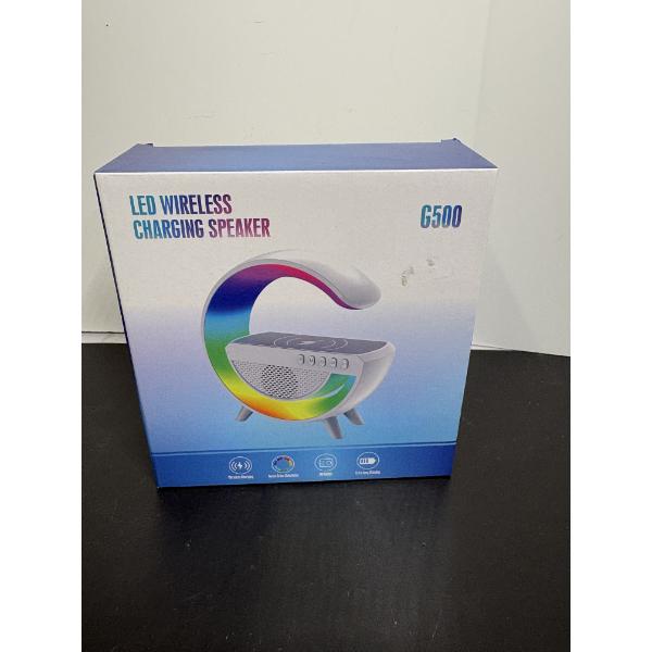 LED Wireless Charging Speaker G500 - G-Shaped - Sunrise Simulation Wake up Light - Answer Phone 