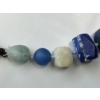 Image 4 : Custom 20" Handmade Precious Stone Necklace With Sterling Silver Clasp - Mint Condition