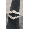 Image 2 : 14K White Gold Diamond Ring Set -Women's Size 6 - Total Weight: 7.2g