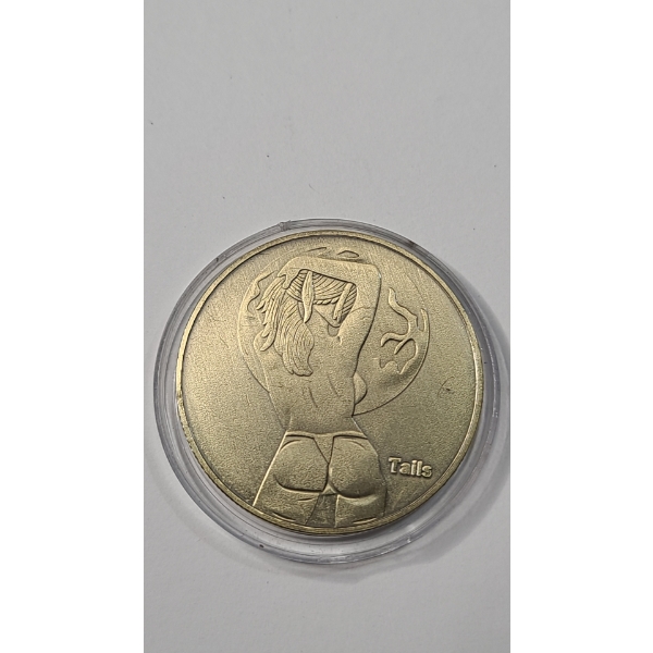 Novelty Heads Or Tails Challenge Coin In Coin Capsules