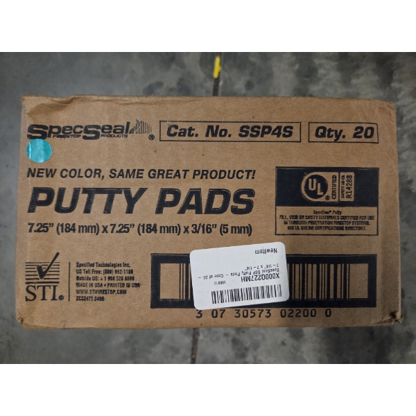 New! Spec Seal Firestop Putty- Case Of 20