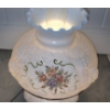 Image 8 : Absolutely Gorgeous Accurate Casting Milk Glass Hand Painted Shades Hurricane Lamp, 21''x11'' Top & 