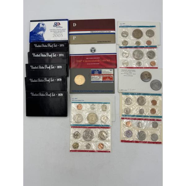 Lot of Assorted United States Proof Sets and UC Coin Sets