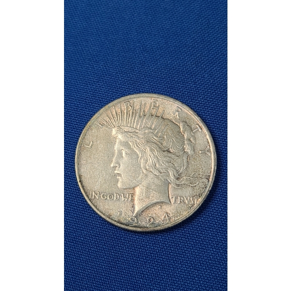 1924 90% Silver Peace Dollar