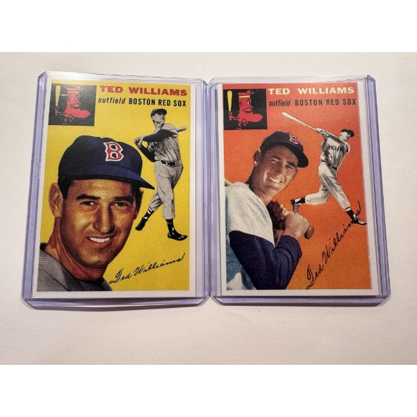 2 - Ted Williams Boston Red Sox Archive Classics Baseball Cards In Protective Holders - Mint 
