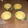 Image 1 : Vintage Very Desireable "SHAWNEE" Corn Pottery  Set Of 4 Coffee Cups - See Pics All Exc Condition
