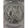 Image 3 : Incuse Indian 1/2 Troy Ounce .999 Fine Silver Coin - PCGS MS69 - Incredible Coin