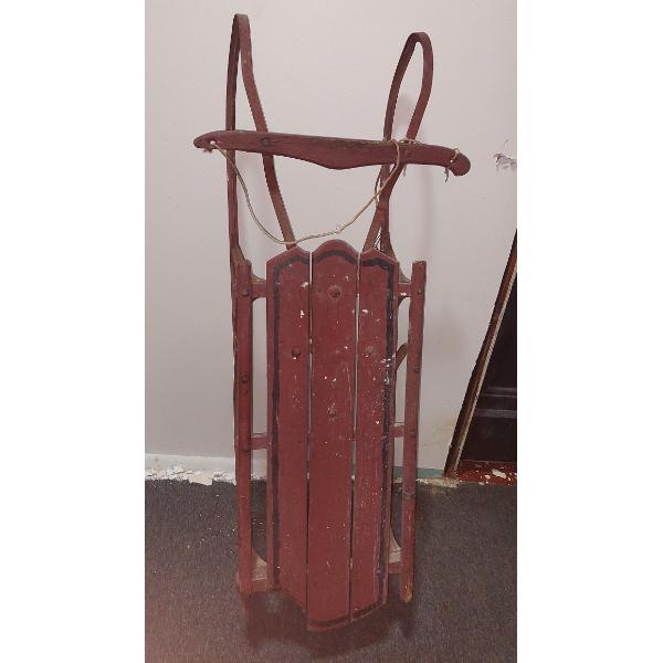 Very RARE - Antique Steerable Mechanism Snow Sled - See Pics