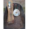 Image 4 : *Pick Up At Louisville Home - No Shipping Available* Wheelbarrow With Yard Tools & More