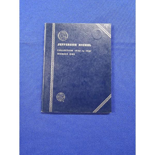 Coin Collecting Book - Jefferson Nickel Incomplete Collection 1938-1961 Coins Incl. FV: $1.30