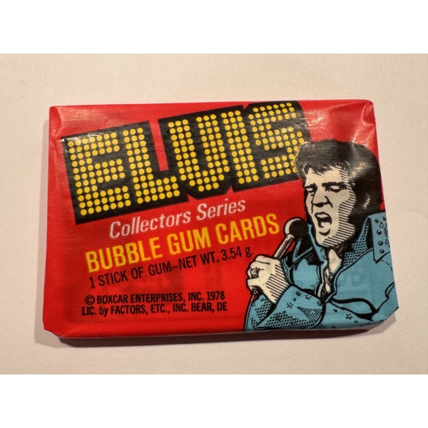 Rare Unopened 1978 Elvis Presley Trading Card Wax Pack - Mint Condition - Incredible Find