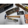 Image 4 : Lot of Assorted Tools, Parts, Sandpaper, Toolbox, and Small Storage Bin