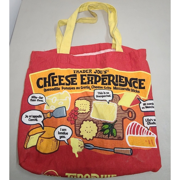 Trader Joe's Cheese Experience Reusable Shopping Tote Bag