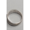 Image 5 : 10K White Gold Plumb Wedding Ring Set - Size 5 - Weight: 2.9g