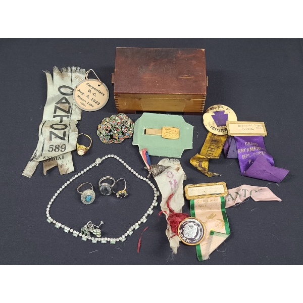 Lot of Assorted Antique to Vintage Canton, Ohio Pieces & Fashion Costume Jewelry - See Description!