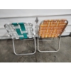 Image 2 : 2 Vintage Aluminum Folding Lawn Chairs - Great Condition