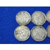 Image 3 : x6 1941 British 3 Pence Silver Coins ASW: 0.042 oz Each