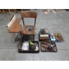 Image 1 : Vintage 22''x32'' Wood Student Desk, Cherry Finish Doors, Assorted Tools & Much More! - No Shipping!