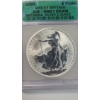 Image 2 : ICG MS67 DCAM 2002 £2 1 Ounce .999 Fine Silver Britannia Round 