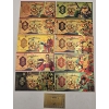 Image 2 : Set of 24k Gold Foiled Notes - Japanese "One Piece" Theme with COA. Each note weighs app 5+ grams