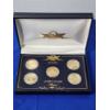 Image 1 : 1999 24K Gold-Plated State Quarter Collection, 5 Coins In Display