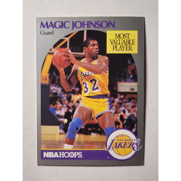 Earvin "Magic" Johnson JR. 1990 NBA Hoops #157 Vintage Basketball Trading Card