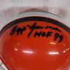 Image 10 : HAND SIGNED Ozzie Newsome 1999 Hall Of Fame Football Player MINI Sized Cleveland Browns Helmet