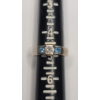 Image 7 : 14K Yellow Gold Aquamarine & Diamond Ring - Size 5 - Weight: 5.2g