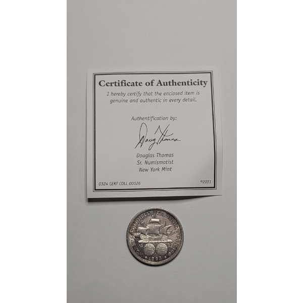 1893 Columbian Exposition Half Dollar - 90% Silver ASW: 0.3617