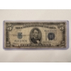 Image 1 : 1934-C United States Lincoln $5.00 Blue Seal Silver Certificate Bill - Great Note In Holder