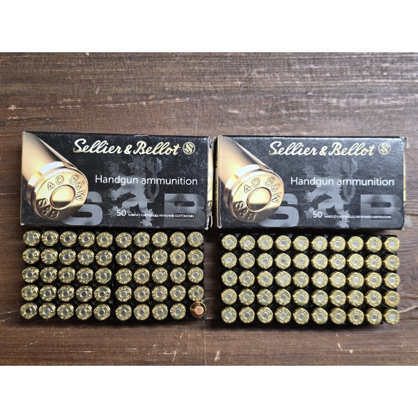 Sellier & Bellot 40 S&W 180gr Full Metal Jacket - Qty 100