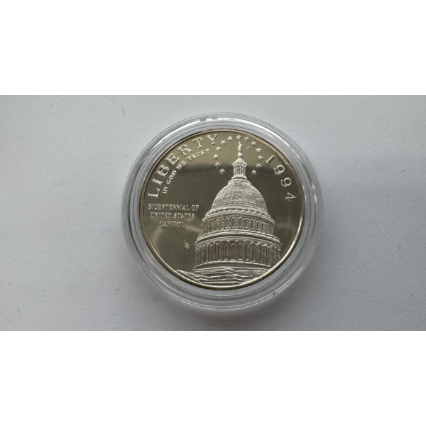 1994 United States Mint Capitol Bicentennial Silver Dollar 