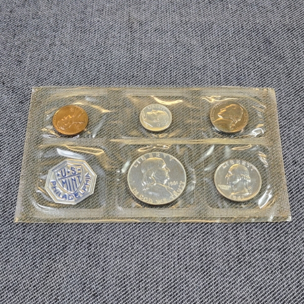 1961 United States Mint Silver Proof Coin Set Ft. Many 90% Silver Coins ~ ASW of 0.6149 Troy Ounces