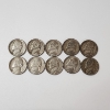 Image 1 : Ten Assorted United States 35% Silver Wartime Nickels
