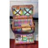 Image 1 : Vintage (Complete Set) Japanese Wicker Picnic Basket With Special Porcelain China Included See Pics