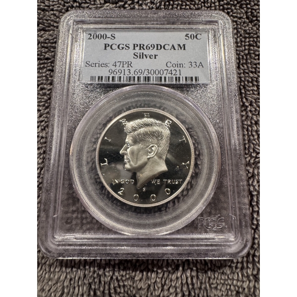 2000-S United States Kennedy Silver Half PCGS PR69DCAM - Incredible Coin