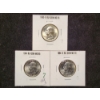 Image 1 : Three Brilliant Uncirculated 90% Silver Washington Quarters - Face Value $0.75