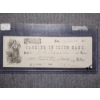 Image 1 : Rare 1856 Cashier of Ilion Bank 25 Dollar Paper Check in Good Condition! 