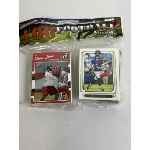 100 Football Trading Cards in Sealed Packaging - Presstine - Superstars & Hall of Famers