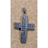 Image 8 : Sterling Silver Cross Necklace With Assorted Genuine Gems & Sterling Cross Pendant With Black Stones