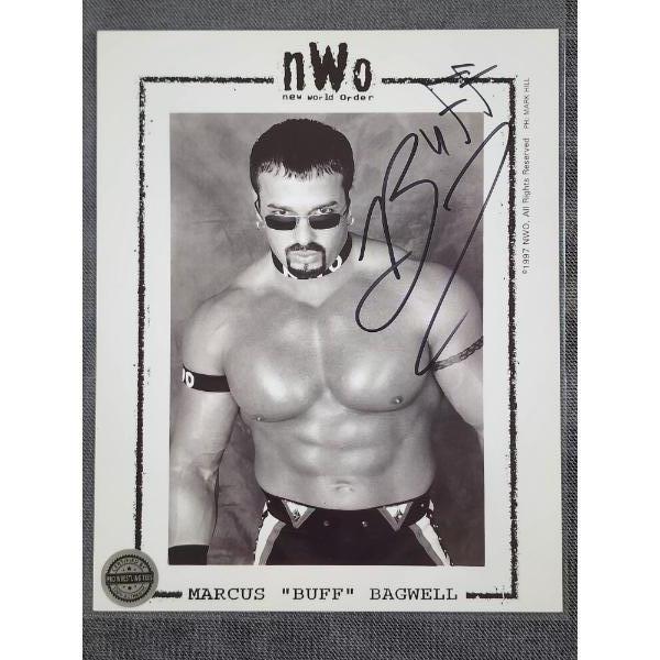 Autographed Pro Wrestler Marcus "Buff" Bagwell 8" X 10" Photograph Certified By Pro Wrestling Tees
