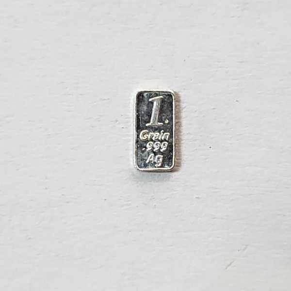 1 Grain .999 Fine Silver Bar