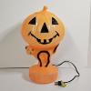 Image 2 : Vintage Jack O' Lantern Pumpkin Tabletop Lighted Blow Mold Decoration (12")