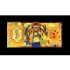 Image 1 : Pure 24k .999 Gold Foil POKEMON "PIKACHU" Note - Mint - NEW SERIES - Processed in Pure Gold