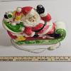 Image 2 : Vintage 1970 Empire Plastic Corporation Tabletop Santa Sleigh Christmas Lighted Blow Mold