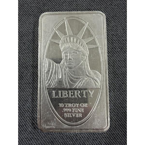 10 Troy oz .999 Silver Liberty Bar