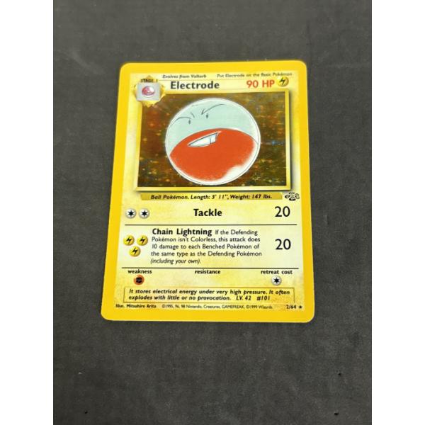 Electrode 2/64 Rare Holo Pokémon Trading Card - Jungle Card - Vintage 1995 
